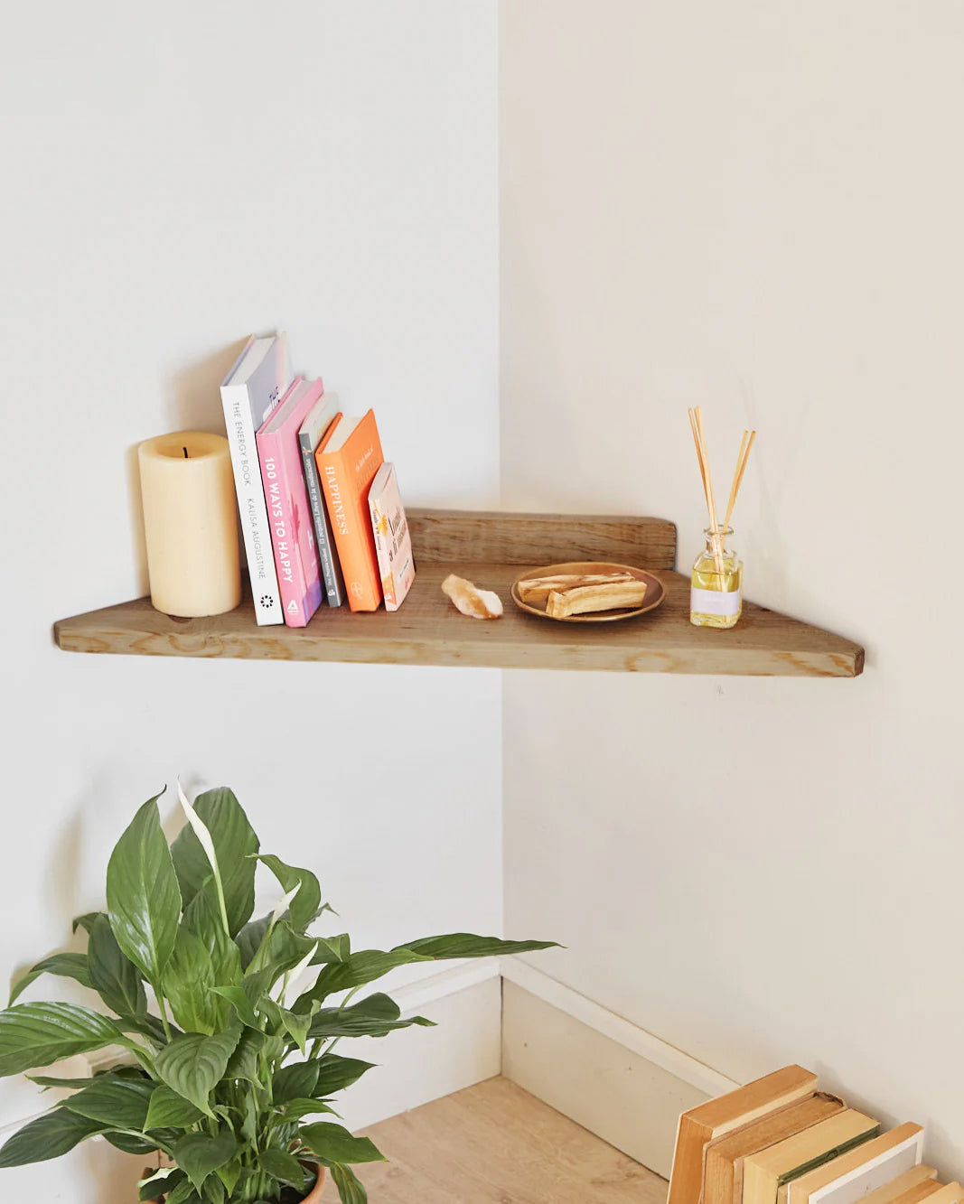 Étagère d'angle Erinome en bois récupéré