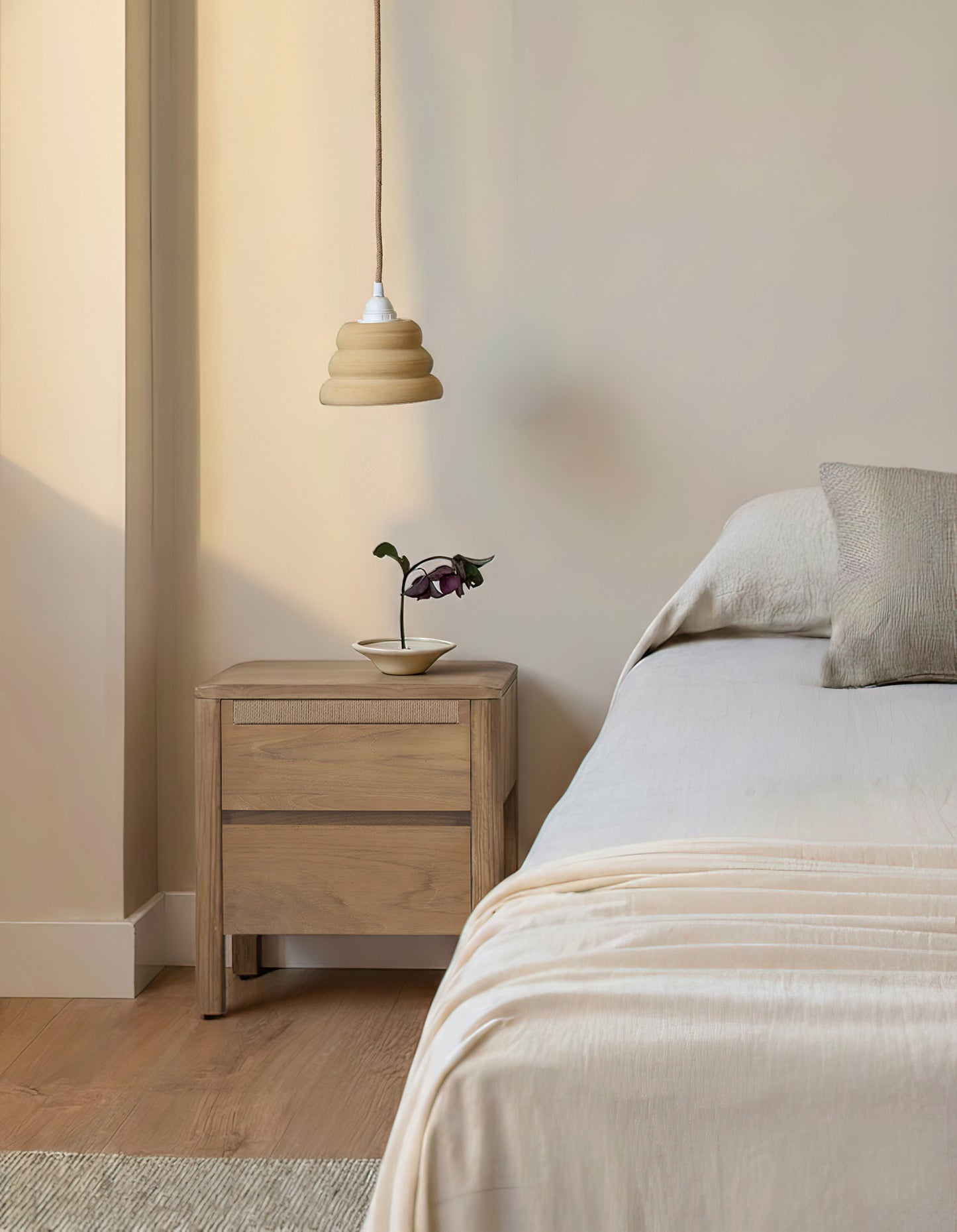 Mesita de noche dos cajones Tona