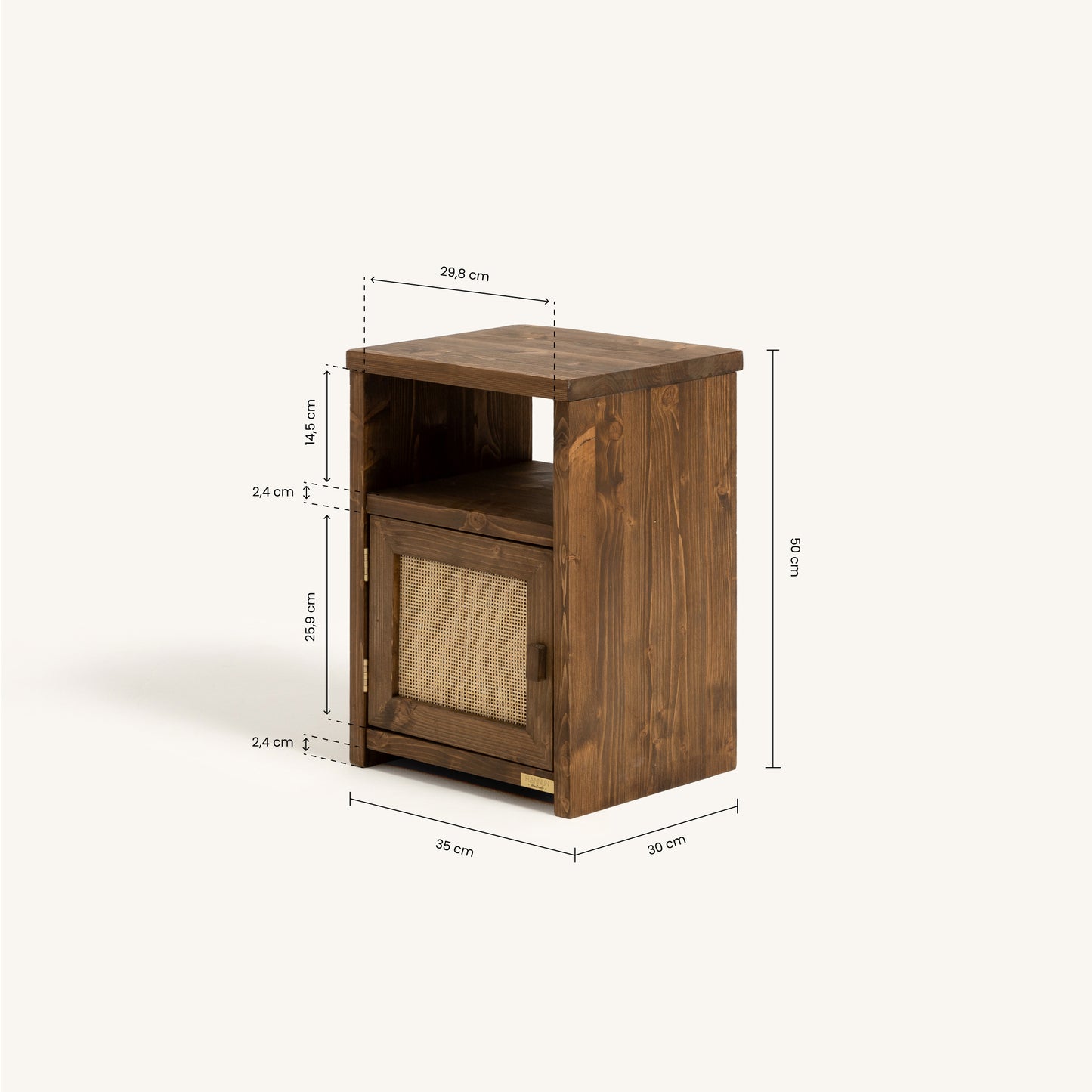 Mesita de noche con puerta Tayen