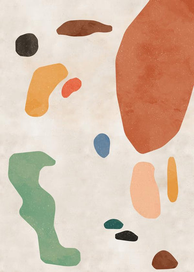 Poster Organic Shapes Terracota 2
