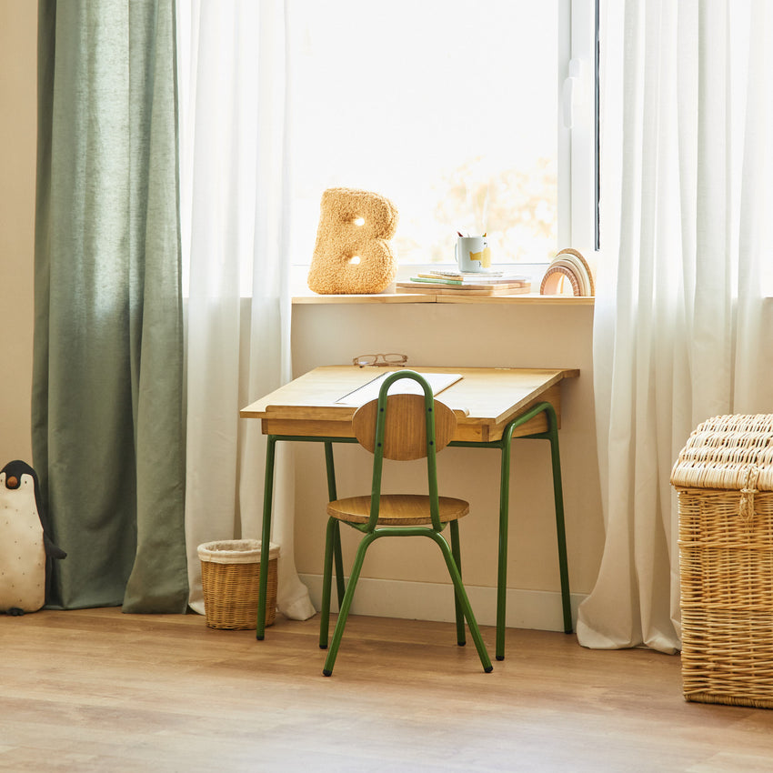 Mueble recibidor/escritorio de estilo natural en blanco vintage Bora
